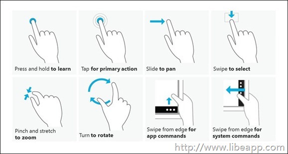 Touch gestures