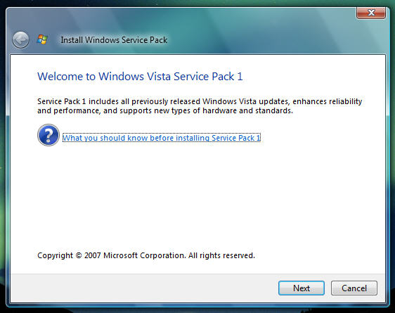 Windows Vista SP1