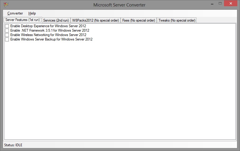 Microsoft Server Converter 2012